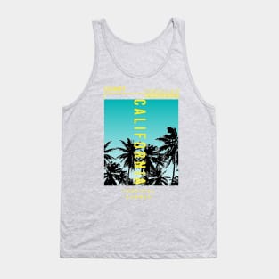 California Tropical Summer Palm tree Tank Top